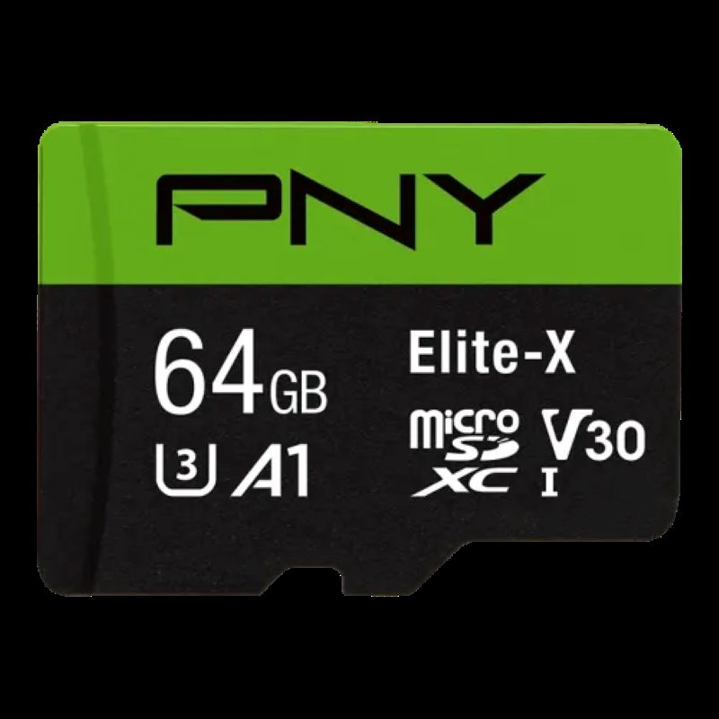 PNY Elite-X 64GB Class 10 U3 V30 microSDXC Memory Card